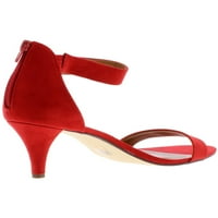 & Kompanija Ženska crvena gležnjače podstavljena paycee okrugla toe Kitte peta cipele sa zip-up haljina