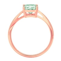 2.0ct sjajni smaragdni rez VVS originalni sukob besplatan zeleni simulirani dijamant pravi čvrst 18k ružičasta ruža zlatna dizajner svadbeni godišnjica angažman za vjenčanje veličine za vjenčanje 6