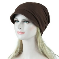 Ženski šeširi Summer Beanie Solid Hat modne kape za žene kafu
