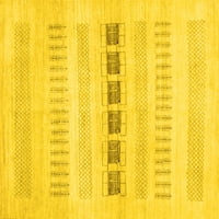 Ahgly Company u zatvorenom pravokutniku Čvrsti žuti modernski prostirki, 7 '10'