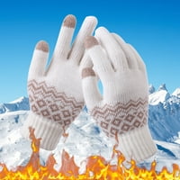 Rukavice za žene hladne vremenske rukavice rukavice rukavice muške rukavice i tisak kreativnih zimskih toplih pahuljica modnih i ženskih mobilnih rukavica sa zaslonom i pletenim odraslim osobama