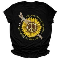 Ženski slatki ljetni suncokret košulje Vintage smiješni grafički pamuk kratkih rukava