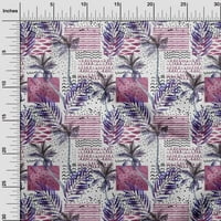 Onuone pamuk fle purple tkanina tropsko stablo sa geometrijskim teksturom za šivanje tiskane plafne tkanine pored dvorišta široko
