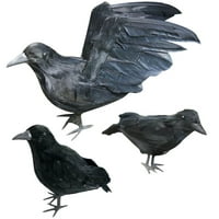 Taize Realistične pernate vrane Raven Model Halloween Prop Početna Vrtni dvorište Dekor