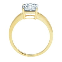 2. CT briljantan aspekser Clear Simulirani dijamant 18k žuti zlatni pasijans prsten sz 9.25