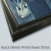 St John The Baptist Black Ornate Wood Framed Canvas Art Donatello