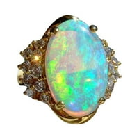 Pgeraug pokloni za žene Zlatna ovalna dijamantska prstena zvona Opal modni nakit zlatni prsten a