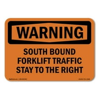 Znak upozorenja - južno granični viljuškar promet ostaje u desnoj strani
