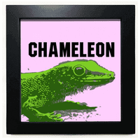 Madagaskar Afrika Chameleon Crna Square Frame Frame Slika zidna tabla