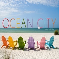 Ocean City, New Jersey, šarene stolice na plaži