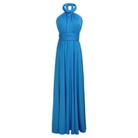Haljine za žene Himeway Ženske višestruke haljine bez rukava bez rukava s dugim haljinama plavi XL