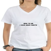 Cafepress - majica za prava administratora - Ženska pamučna majica V-izrez