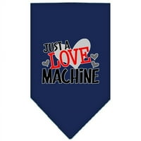 Mirage Pet 66- LGNB Love Machine Screen Print Bandana, mornarsko plava - velika
