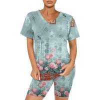 HOKSML ležerne odjeće za žene, ženske modne casual proljeće ljeto kratkih rukava okruglih bluza i majica