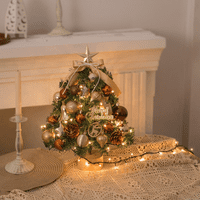 Malo božićno drvce sa lampicama, mini desktop dekoracija za kućnu kancelariju