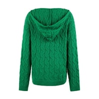 Cuoff ženske modne džempere za žene plus veličine jesenski gumb Čvrsta boja s dugim rukavima kardigan