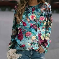 Smihono Clearence majice za žene vrhovi bluza Pulover Žene Ljeto Modni labavi povremeni šareni cvijet