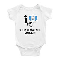 Srce Moj Gvatemalana mama Gvatemala Love Flag Baby Jednodijelni dječji bod