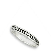 Bali okrugli tanki luk zvonaste u obliku zvona Sterling Srebrna nakit nakita ženske veličine 4,5