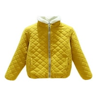 Cindysus ženske kapute ovratnike Okretajuća odjeća Fuzzy Fleece zadebljana jakna labava zima topli dugi