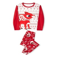Hirigin Porodica koja odgovara Božićne pidžame Set Holiday Deer Slobodna odjeća Xmas PJS set za parove