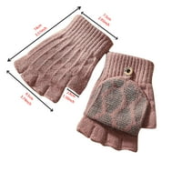 LILGIUY žene mittens zimske rukavice s pet prstiju topla vuna pletene kamerve rukavice