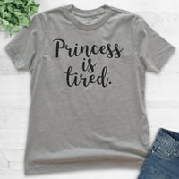 Dečija princeza je umorna majica, omladinska dečja devojka majica, slatka princeza majica, tamno heather