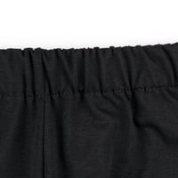 Xiuh baggy hlače Mid Print Gambers Sport Elastic Fitness Women Trkeni struk Yoga hlače Workout hlače posteljine hlače crna xl