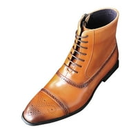 Puuawkoer muške cipele klasične poslovne kožne cipele modni casual visokog gornjeg čipke gore bočne