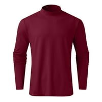 Turtleneck vrhovi za muškarce Muškarci Solid Turtleneck casual pulover majica za dno košulje crna l