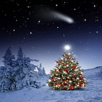 Poliester 5x7ft Božićno drvce Zimski snijeg Meteor fotografije Studio Backdrop pozadina