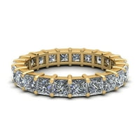 Prirodno 4,80ct Princess Cut Diamond zajednički zajednički ženski godišnjica vjenčanja vječna bend prstena