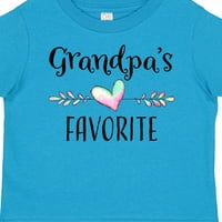 Inktastic Grandpas Favorite- Heart bakchild poklon malih dečaka ili majica za delič devojke