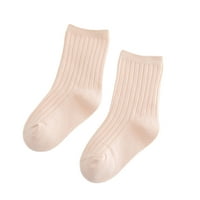 Dječja proljeća Jesenski rebraste čarape Solidne boje nejasne čarape, malene masne cijevi elastične čarape