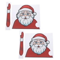 Sets Creative Santa Claus Windscreen naljepnica za brisanje zabave za vjetrobransko staklo mahanje rukom naljepnica ukras automobila - br.4
