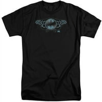 Batman i dva Gargoyles Logo Pamuk za odrasle PAMENTO FIT FIT majica kratkih rukava, crna - ekstra veliko