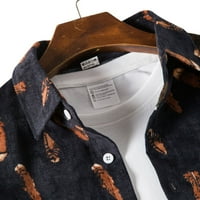 Muška štampana rever modna jakna od košulje na klirensu