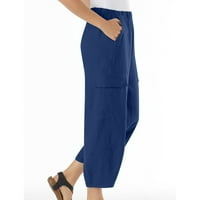 Široke pantalone za žene za žene visoka struka moda žensko proljeće i ljeto Svestrana široka noga pamučna