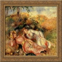 Označavanje žena Zlatno ukrašeno drvo uokvireno platno umjetnost od strane Renoir, Pierre Auguste
