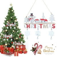 Destyer Božićni deklari Dekor drveta Drveni drveni dekori Drveni viseći zanati SANTA CLAUS Snowman ukrasi