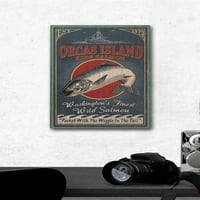 Orcas Island, Washington, Vintage Sign Wintage Sign Birch Wood Wood