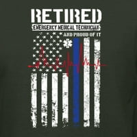 U penziji EMT i ponosni na IT Americana American Mons majica s dugim rukavima, šumska zelena, velika