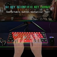 SNPURDIRI 60% žičana igračka tastatura, pravi RGB mini tastatura, vodootporni mali kompaktni ključevi