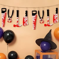 Lashall Halloween Dekoracija Krvavi Garland Baner - Noć vještica straha za krvave zabave