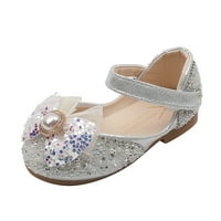 Dječje cipele Modne cipele s ravnim donjem princezom s dijamantskim cipelama s jednim cipelama za bebe