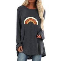Košulje s dugim rukavima za ženska majica Jesen zima Srednja dužina O-izrez dugih rukava pulover za