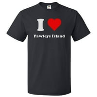 Majica na otoku Heart Pawleys - Volim Pawleys Island Tee Poklon