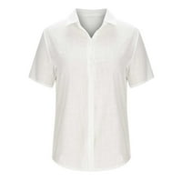 Žene Ležerne prilike - Ovratnik od ovratnika Owerwown Solid Jednostavne elegantne košulje Reklare Regularni