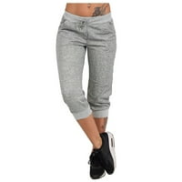 CAPRI Duks jogger pantalone sa džepom za žensko čišćenje Ljeto moda opuštena prodaja tih visokih elastičnih