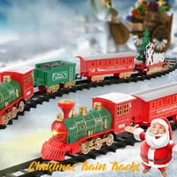 Božićni vlak igračka postavljena dječak djevojka igračka za igranje Električni željeznički voz sa svjetlima Zvučna djeca Božićni poklon tipa 1